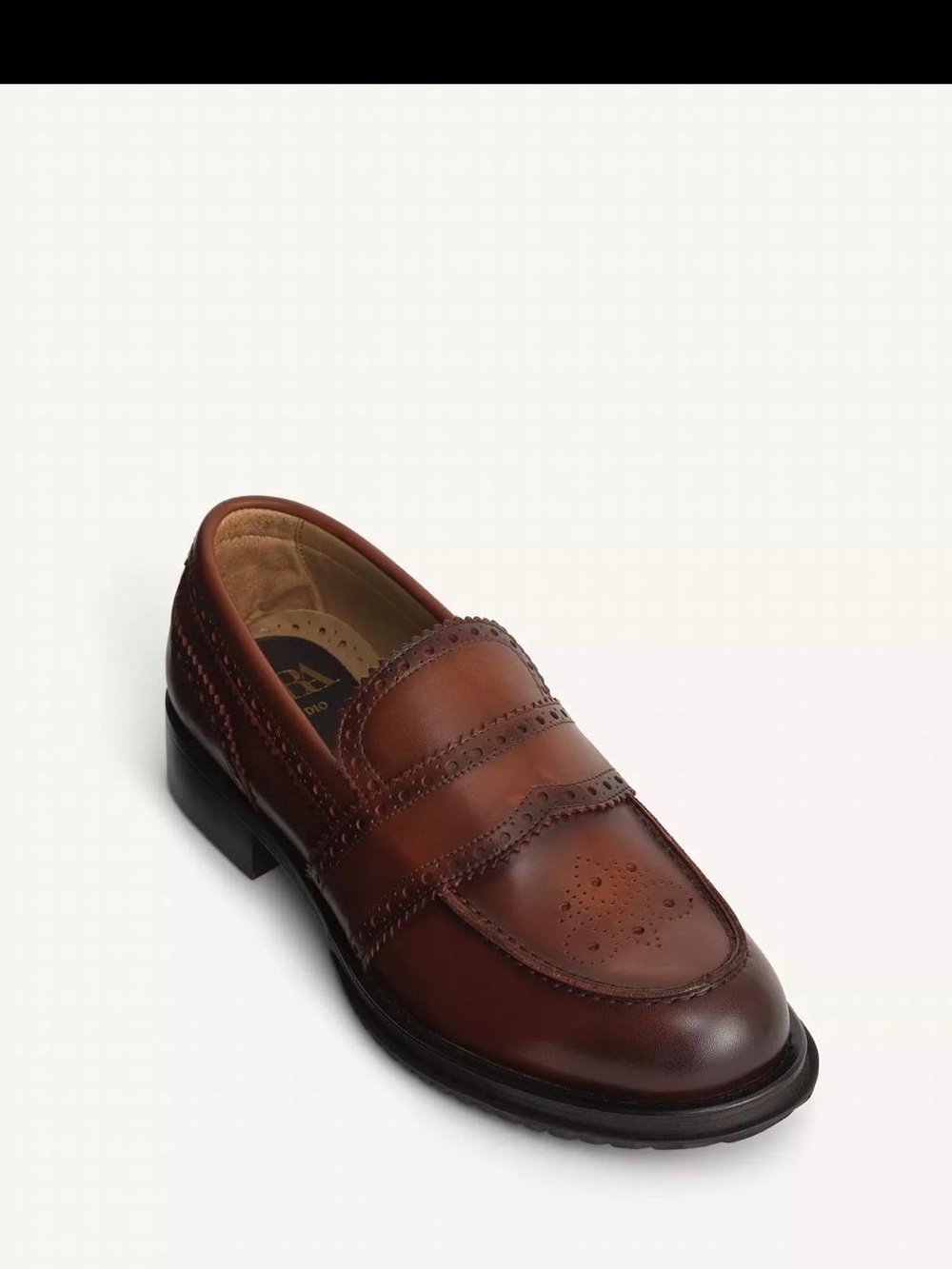 Classic Brown Men’s Leather Penny Loafers